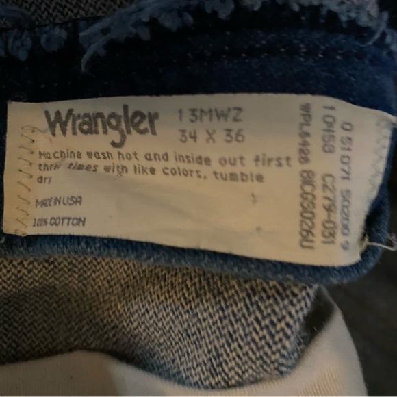 Men’s Western WRANGLER Cowboy Jeans 34/36 Medium Wash Blue DENIM JEANS HDuty - Picture 4 of 11